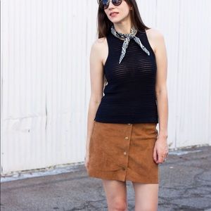 Madewell wool front button skirt size 4